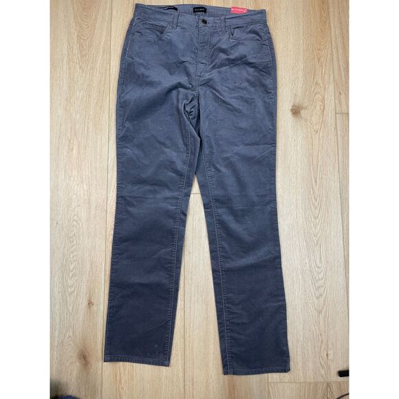 Talbots Velveteen Straight Leg Pant Gray Size 10 Curvy - Picture 1 of 5